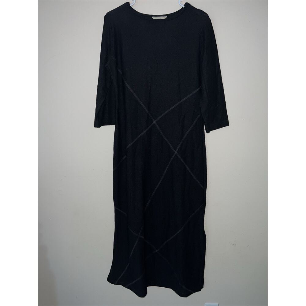 J. Jill Cozy Wool Maxi Dress Long Black Tiny hole As Shown Women’s size small